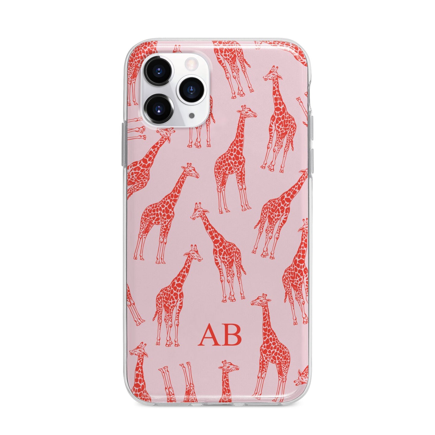 Custom Giraffe Apple iPhone 11 Pro in Silver with Bumper Case