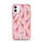 Custom Giraffe Apple iPhone 11 in White with Pink Impact Case