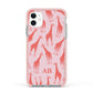 Custom Giraffe Apple iPhone 11 in White with Pink Impact Case