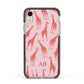 Custom Giraffe Apple iPhone XR Impact Case Black Edge on Silver Phone