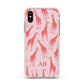 Custom Giraffe Apple iPhone Xs Impact Case Pink Edge on Gold Phone