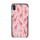Custom Giraffe Apple iPhone Xs Max Impact Case Black Edge on Silver Phone