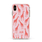 Custom Giraffe Apple iPhone Xs Max Impact Case Pink Edge on Gold Phone