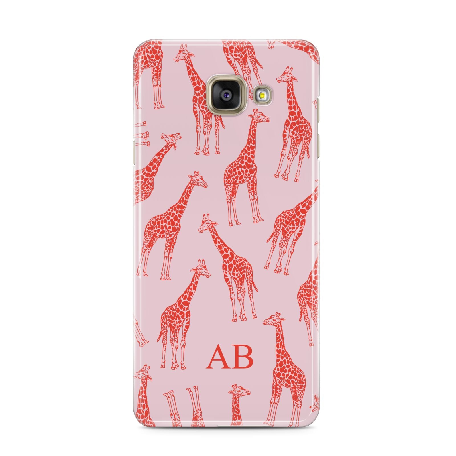 Custom Giraffe Samsung Galaxy A3 2016 Case on gold phone