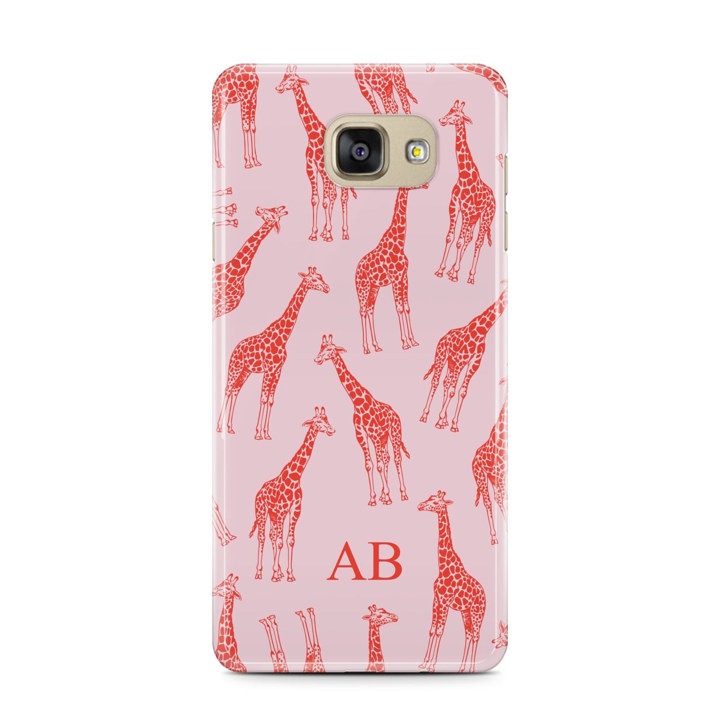 Custom Giraffe Samsung Galaxy A7 2016 Case on gold phone