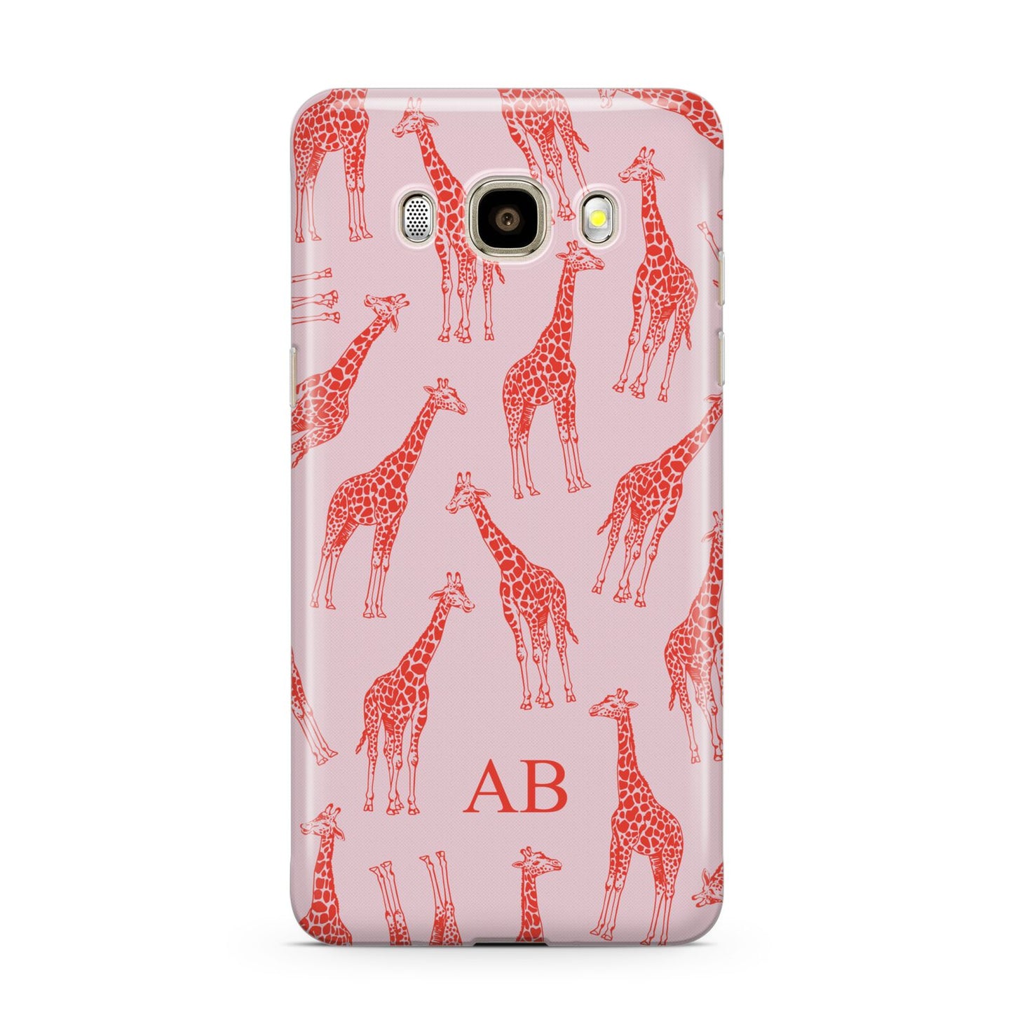 Custom Giraffe Samsung Galaxy J7 2016 Case on gold phone