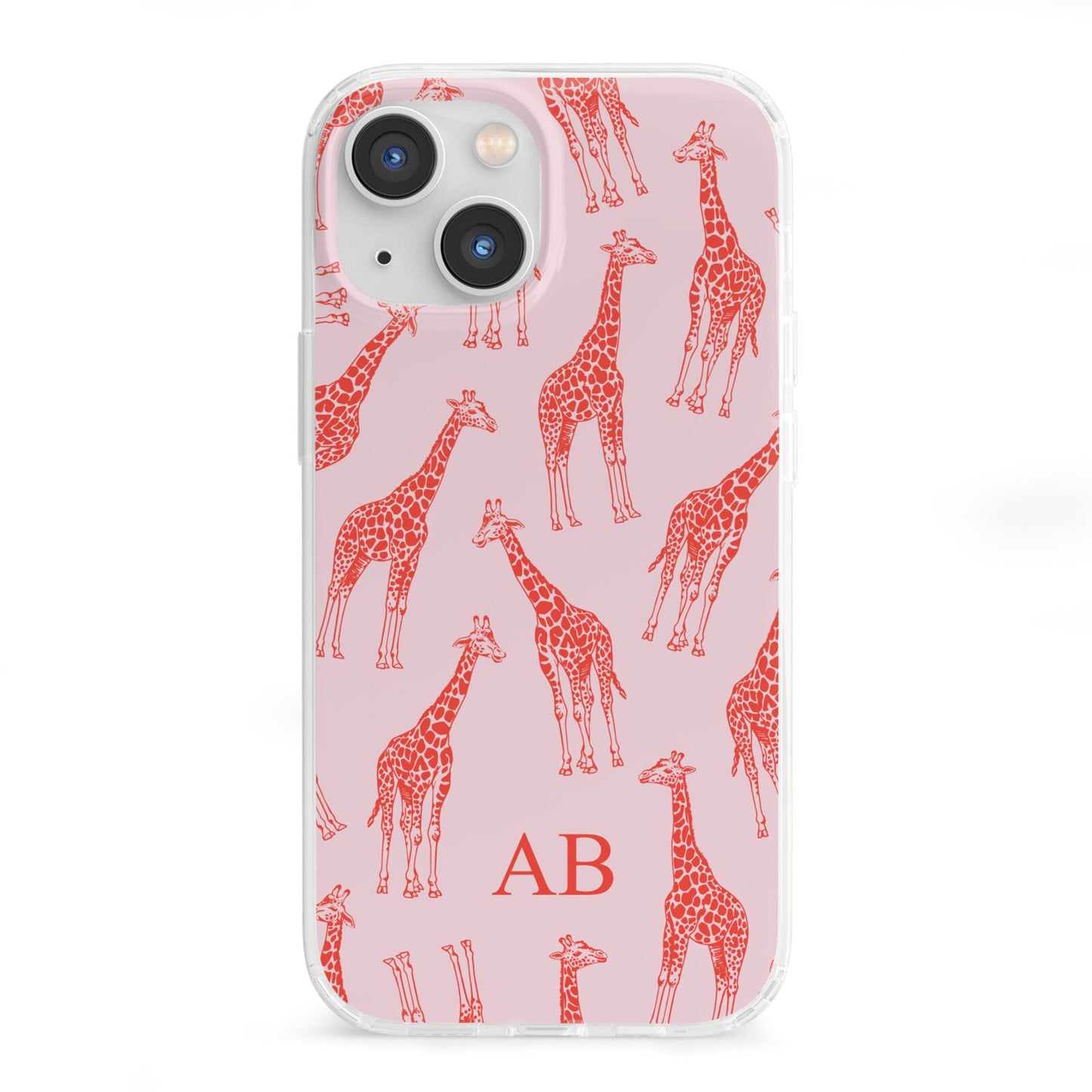 Custom Giraffe iPhone 13 Mini Clear Bumper Case