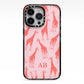 Custom Giraffe iPhone 13 Pro Black Impact Case on Silver phone