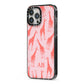 Custom Giraffe iPhone 13 Pro Max Black Impact Case Side Angle on Silver phone
