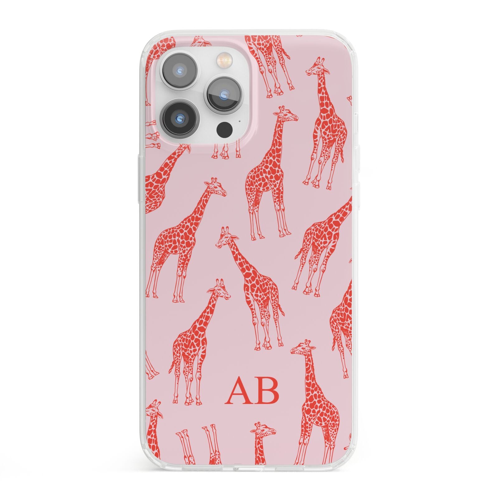 Custom Giraffe iPhone 13 Pro Max Clear Bumper Case