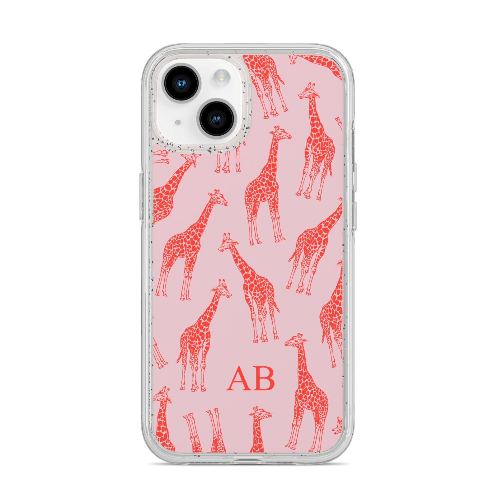 Custom Giraffe iPhone 14 Glitter Tough Case Starlight