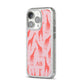 Custom Giraffe iPhone 14 Pro Glitter Tough Case Silver Angled Image