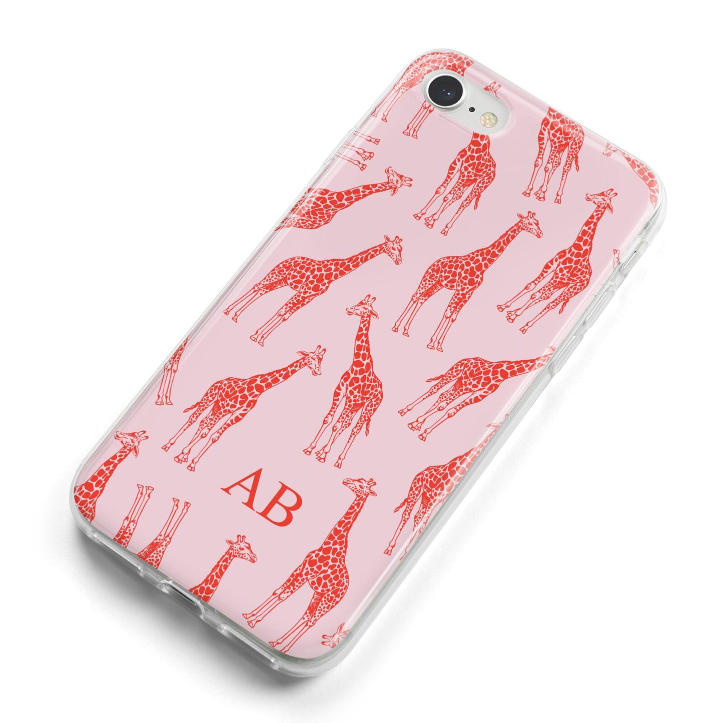 Custom Giraffe iPhone 8 Bumper Case on Silver iPhone Alternative Image