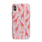Custom Giraffe iPhone X Bumper Case on Silver iPhone Alternative Image 1