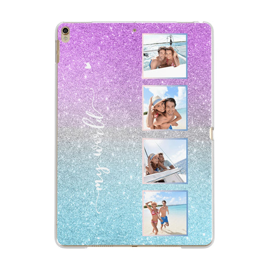 Custom Glitter Photo Apple iPad Gold Case