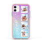 Custom Glitter Photo Apple iPhone 11 in White with Pink Impact Case