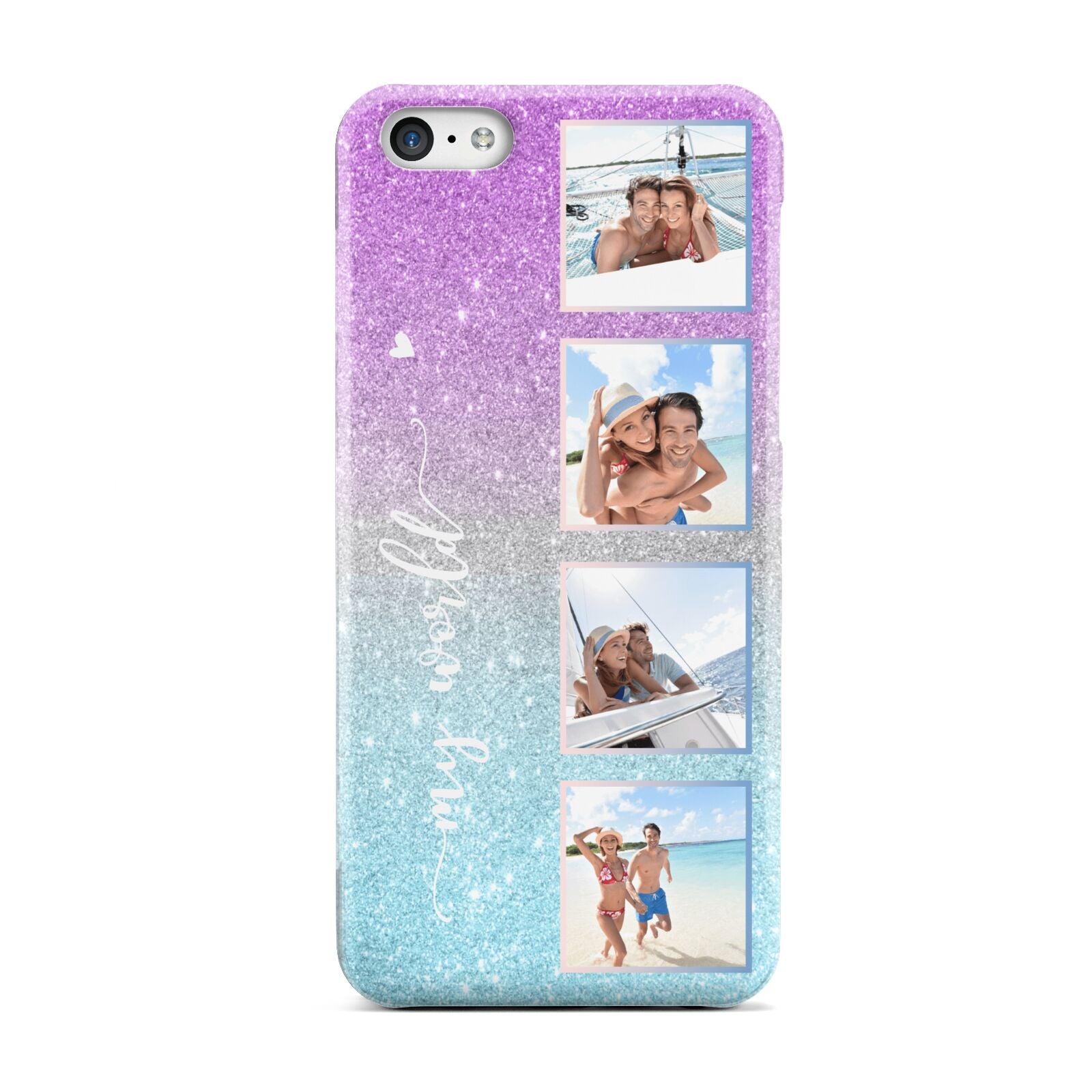 Custom Glitter Photo Apple iPhone 5c Case