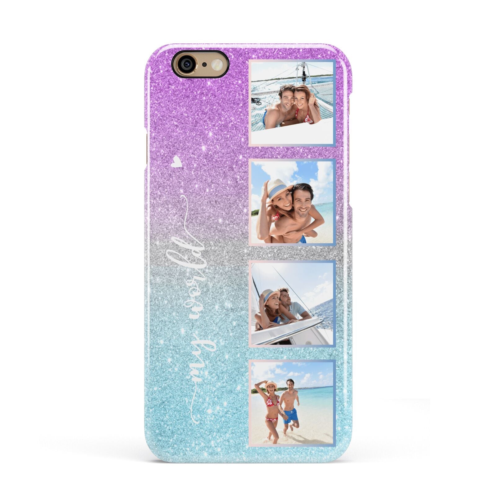 Custom Glitter Photo Apple iPhone 6 3D Snap Case