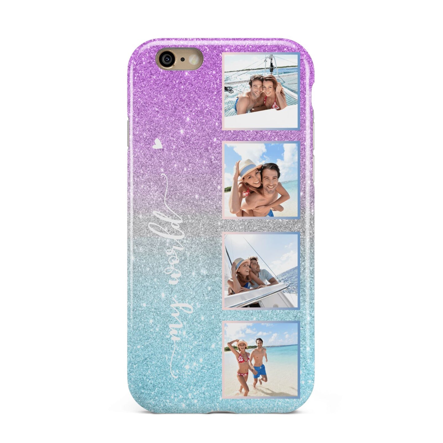 Custom Glitter Photo Apple iPhone 6 3D Tough Case