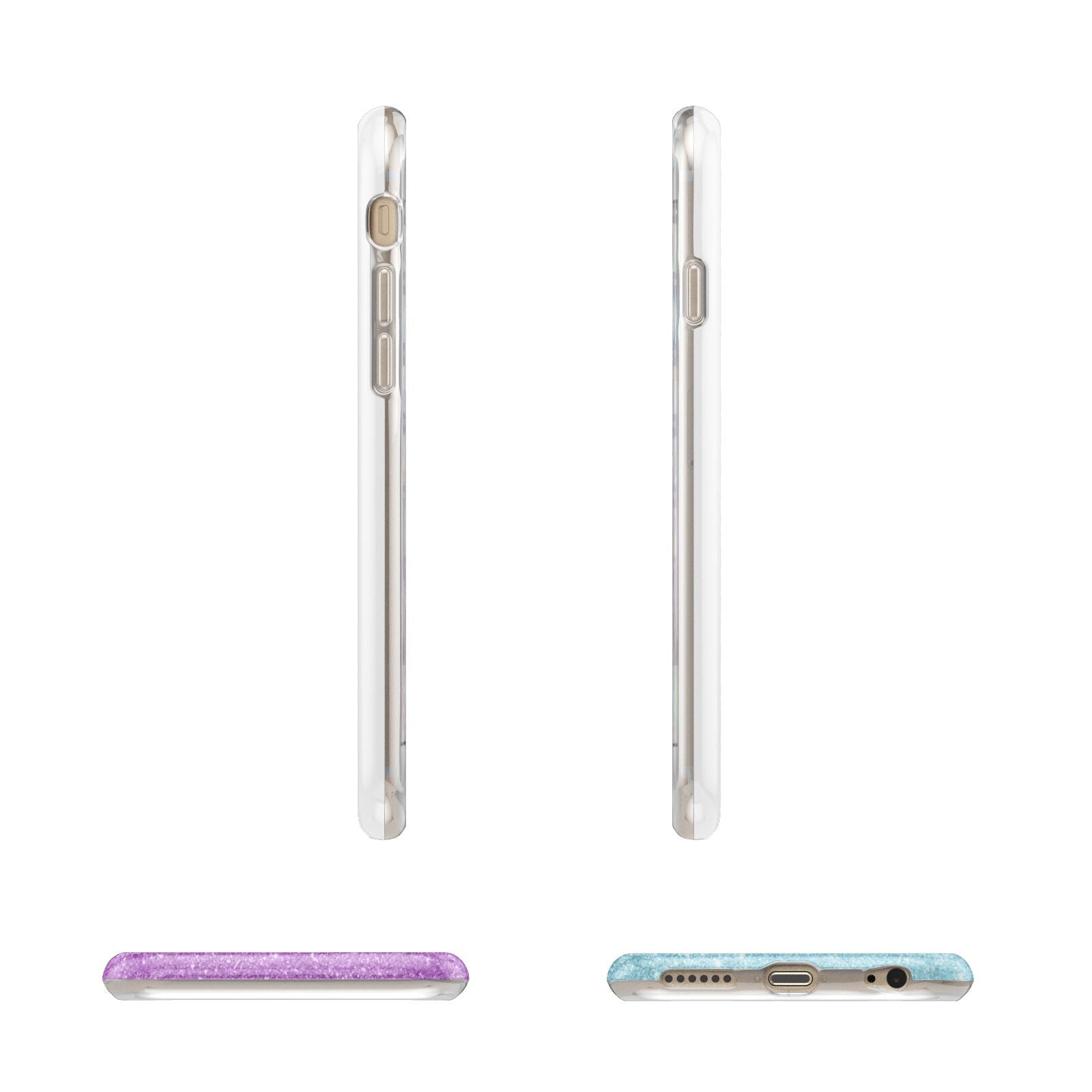 Custom Glitter Photo Apple iPhone 6 3D Wrap Tough Case Alternative Image Angles