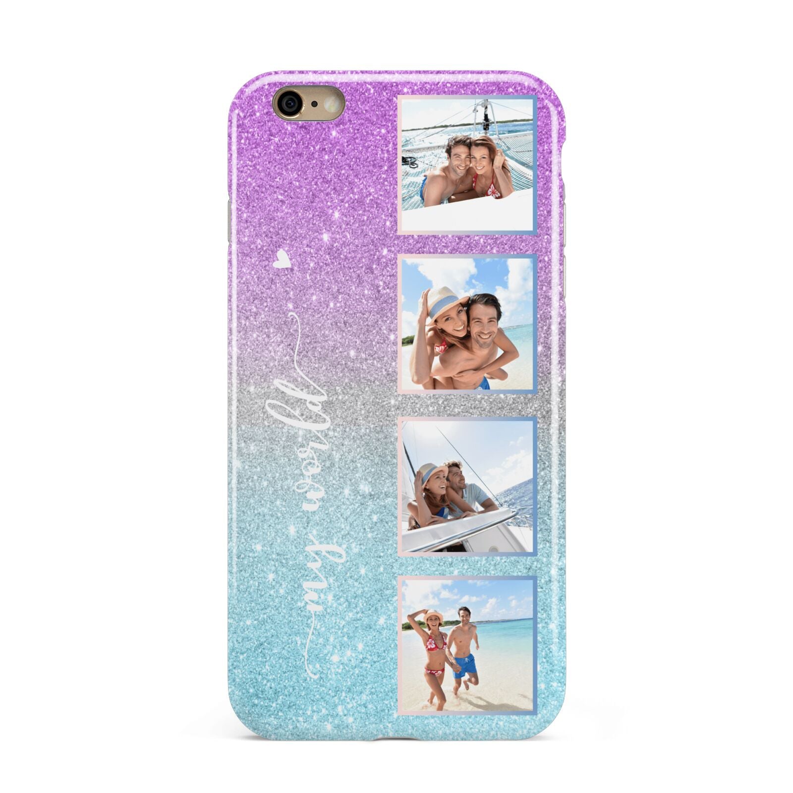 Custom Glitter Photo Apple iPhone 6 Plus 3D Tough Case