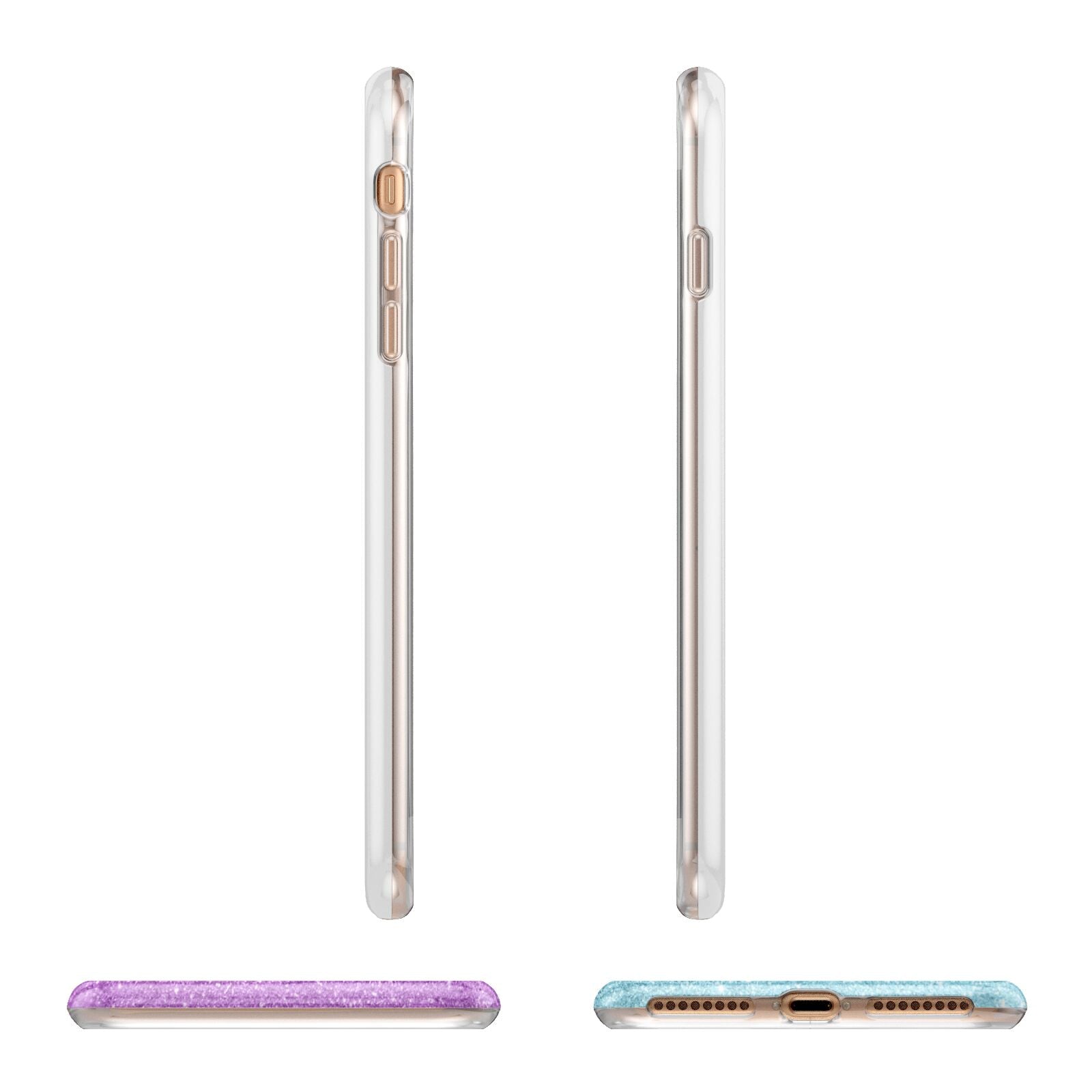 Custom Glitter Photo Apple iPhone 7 8 Plus 3D Wrap Tough Case Alternative Image Angles