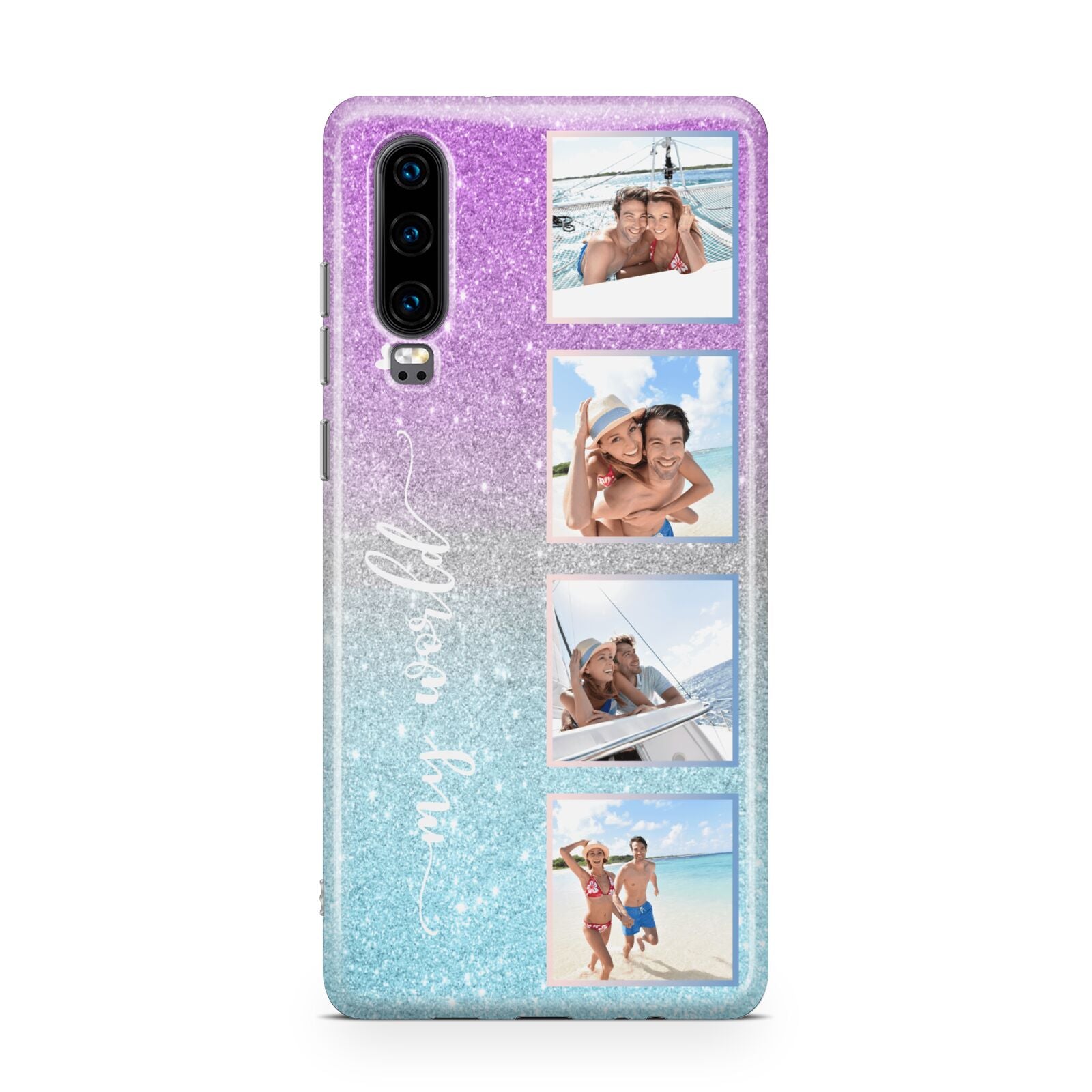Custom Glitter Photo Huawei P30 Phone Case