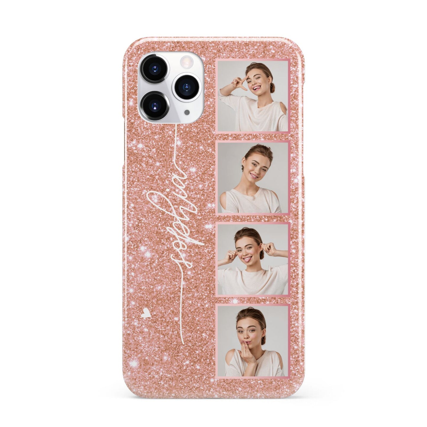 Custom Glitter Photo Strip iPhone 11 Pro 3D Snap Case