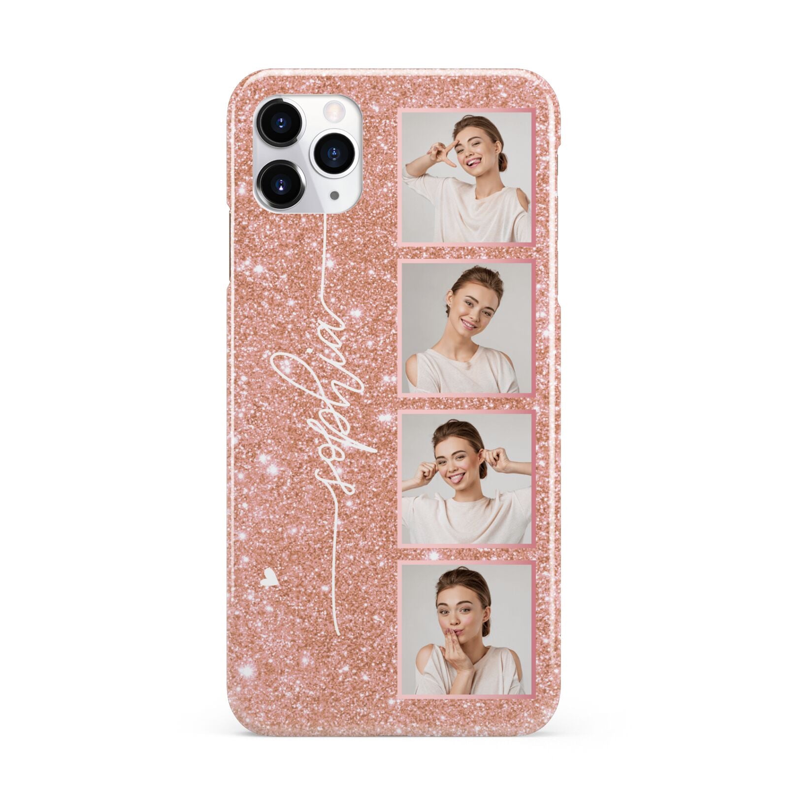 Custom Glitter Photo Strip iPhone 11 Pro Max 3D Snap Case
