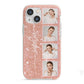 Custom Glitter Photo Strip iPhone 13 Mini TPU Impact Case with Pink Edges