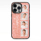 Custom Glitter Photo Strip iPhone 13 Pro Black Impact Case on Silver phone