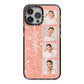 Custom Glitter Photo Strip iPhone 13 Pro Max Black Impact Case on Silver phone