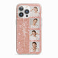Custom Glitter Photo Strip iPhone 13 Pro TPU Impact Case with Pink Edges