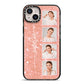 Custom Glitter Photo Strip iPhone 14 Plus Black Impact Case on Silver phone