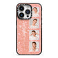 Custom Glitter Photo Strip iPhone 14 Pro Black Impact Case on Silver phone