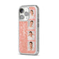 Custom Glitter Photo Strip iPhone 14 Pro Glitter Tough Case Silver Angled Image