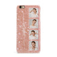 Custom Glitter Photo Strip iPhone 6 Plus 3D Snap Case on Gold Phone