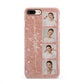 Custom Glitter Photo Strip iPhone 8 Plus 3D Snap Case on Gold Phone