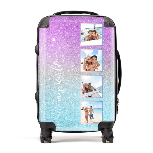 Custom Glitter Photo Suitcase