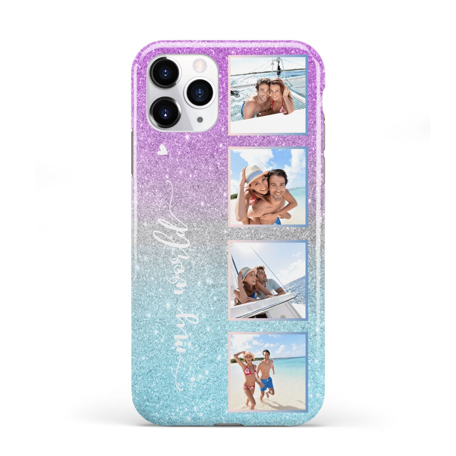 Custom Glitter Photo iPhone 11 Pro 3D Tough Case