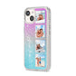 Custom Glitter Photo iPhone 14 Clear Tough Case Starlight Angled Image