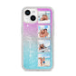 Custom Glitter Photo iPhone 14 Clear Tough Case Starlight