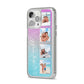Custom Glitter Photo iPhone 14 Pro Max Clear Tough Case Silver Angled Image