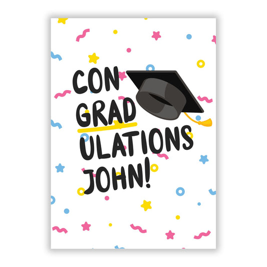 Custom Graduation A5 Flat Greetings Card