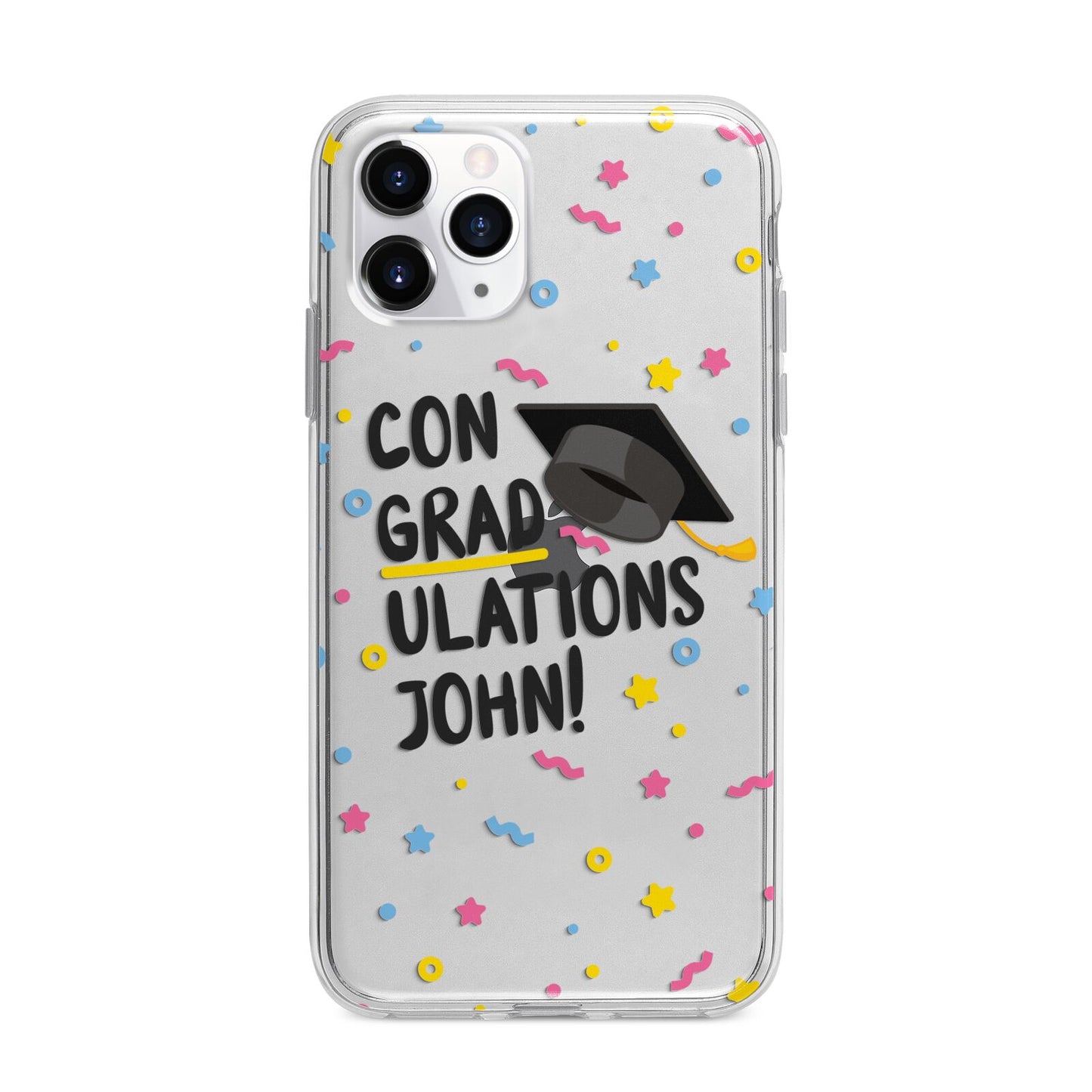 Custom Graduation Apple iPhone 11 Pro Max in Silver with Bumper Case