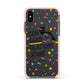 Custom Graduation Apple iPhone Xs Impact Case Pink Edge on Black Phone