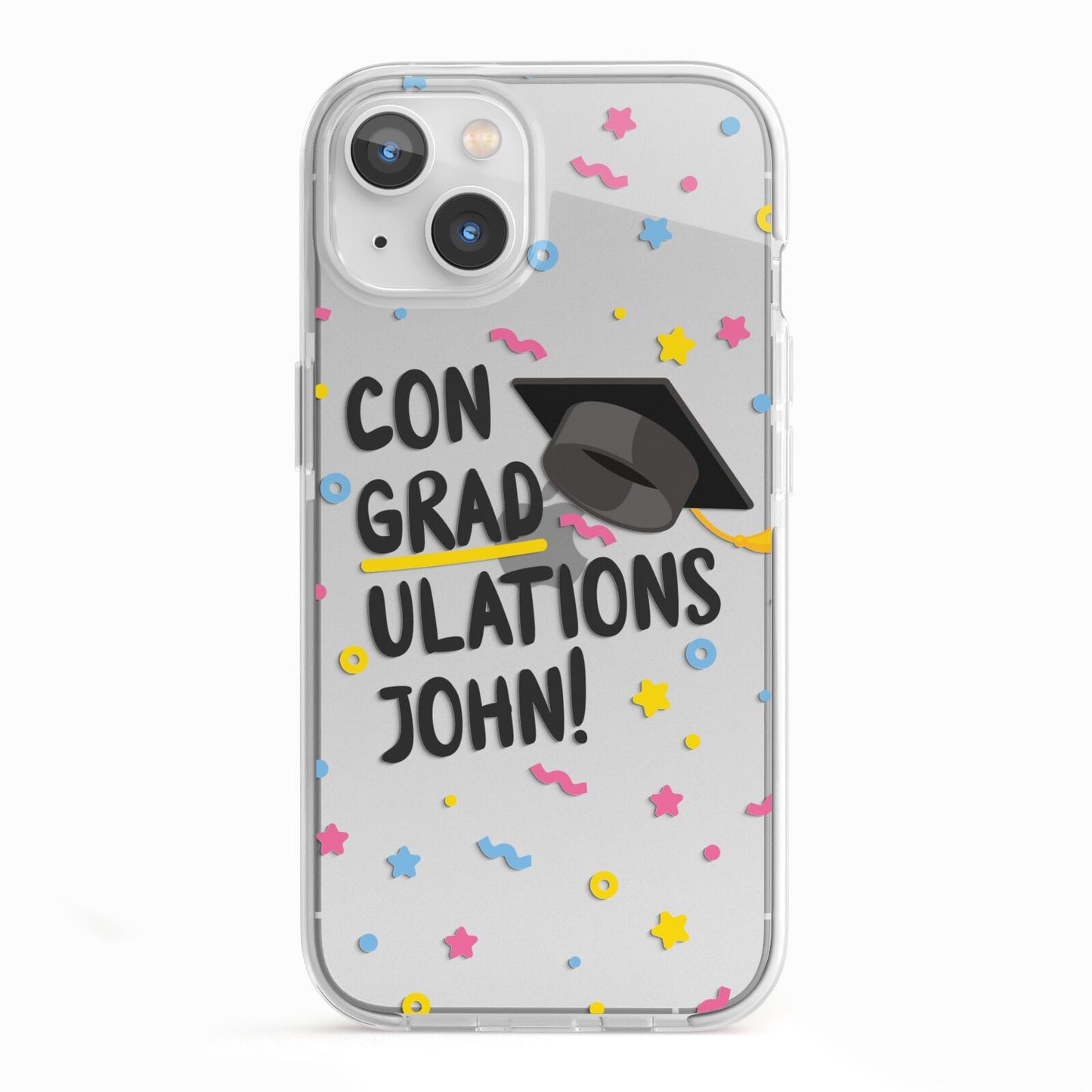 Custom Graduation iPhone 13 TPU Impact Case with White Edges