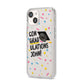 Custom Graduation iPhone 14 Clear Tough Case Starlight Angled Image
