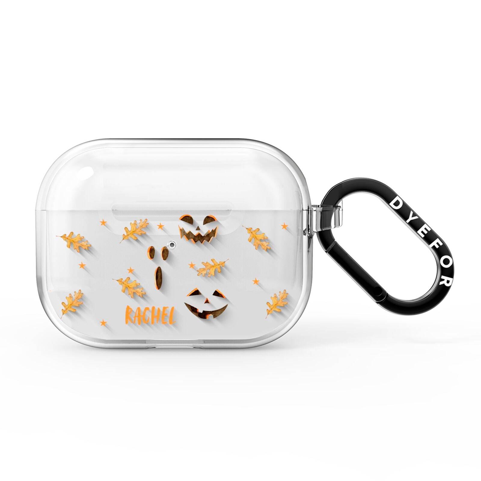 Custom Halloween Pumpkin Face AirPods Pro Clear Case