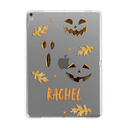 Custom Halloween Pumpkin Face Apple iPad Silver Case